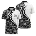 Custom Tribal Graphic, Hexagon Grid & Logo Pattern Short Sleeve Polo Shirt - Personalized Athletic Golf Polo