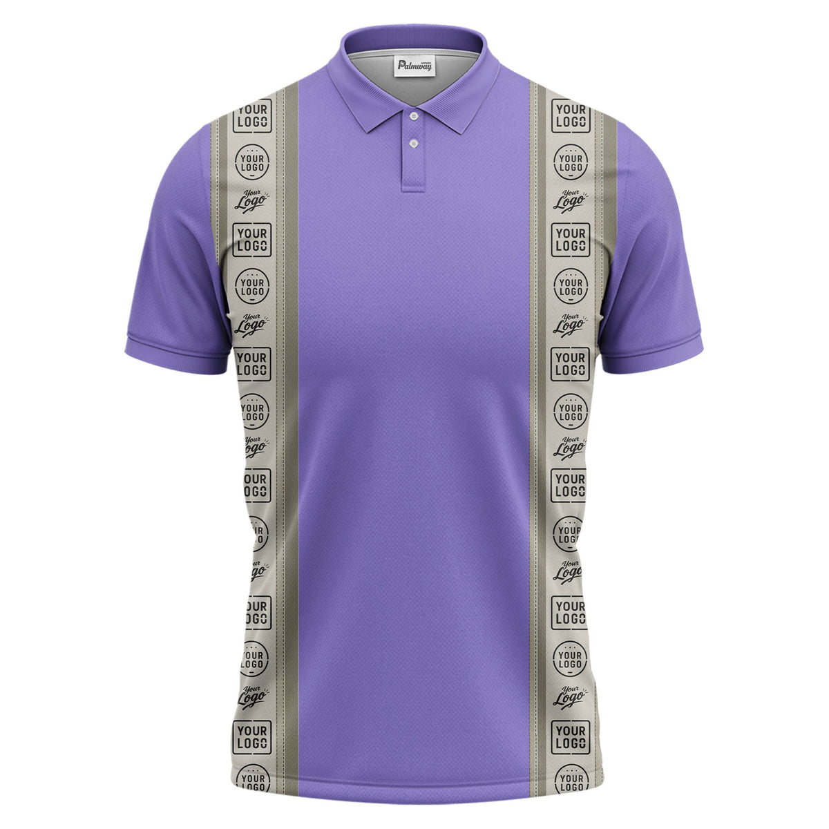custom logo vertical stripe polo shirt for men - professional branding
