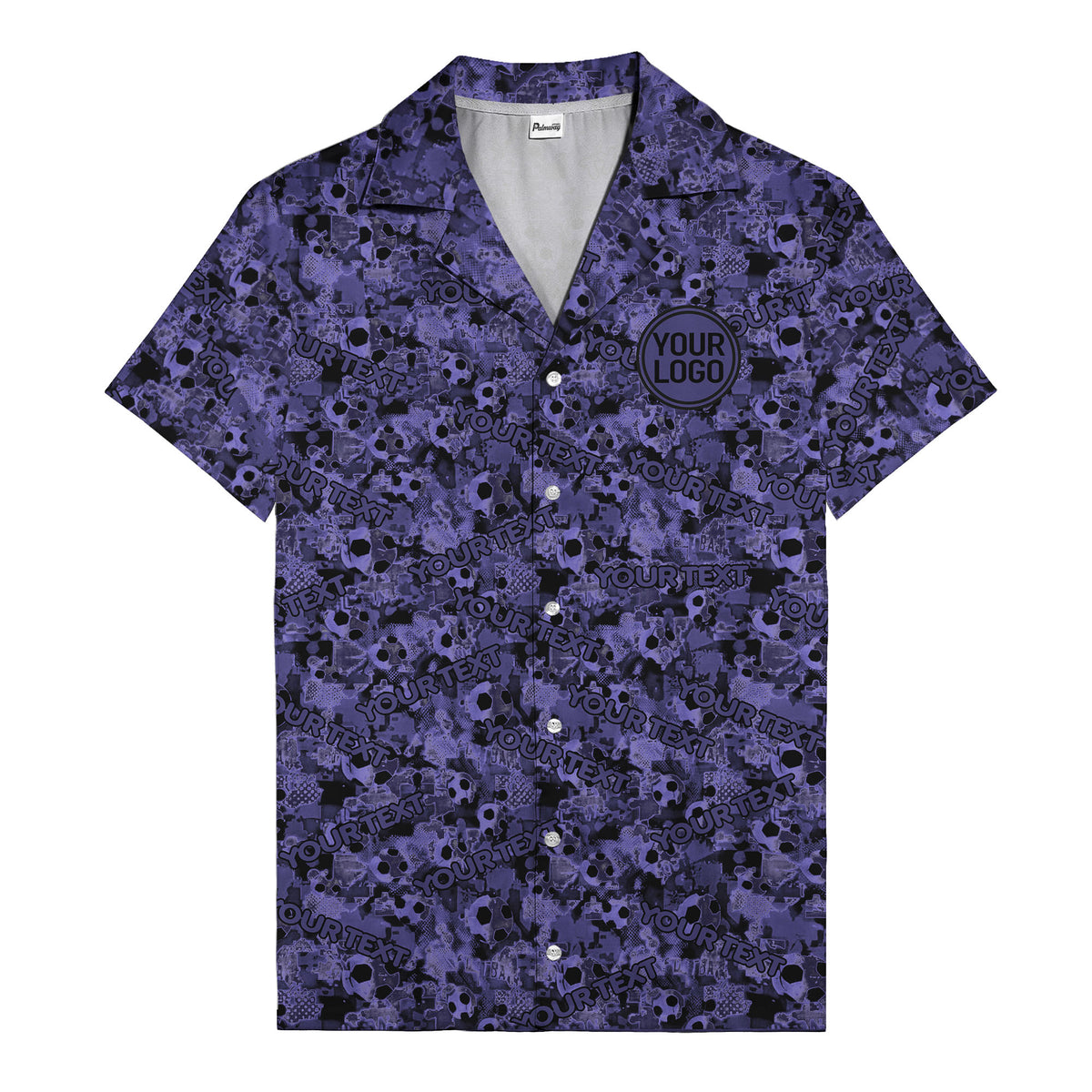hexagon dot repeating custom text abstract geometric hawaiian shirt