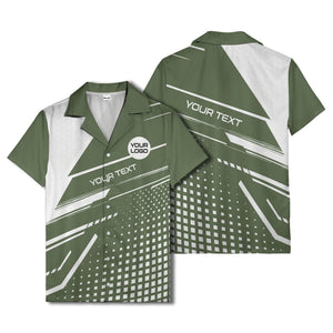 hexagon grid diagonal stripe geometric hawaiian shirt for men