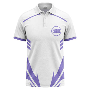 lightning bolt graphic custom logo sporty modern polo shirt