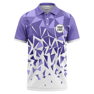 sharp monochrome geometric triangles polo shirt