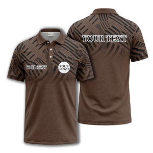 bold geometric stripes customizable polo shirt for men