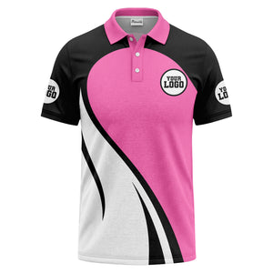 diagonal stripe custom logo modern graphic polo shirt