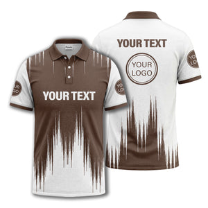 drip paint & abstract line art men's modern polo shirt