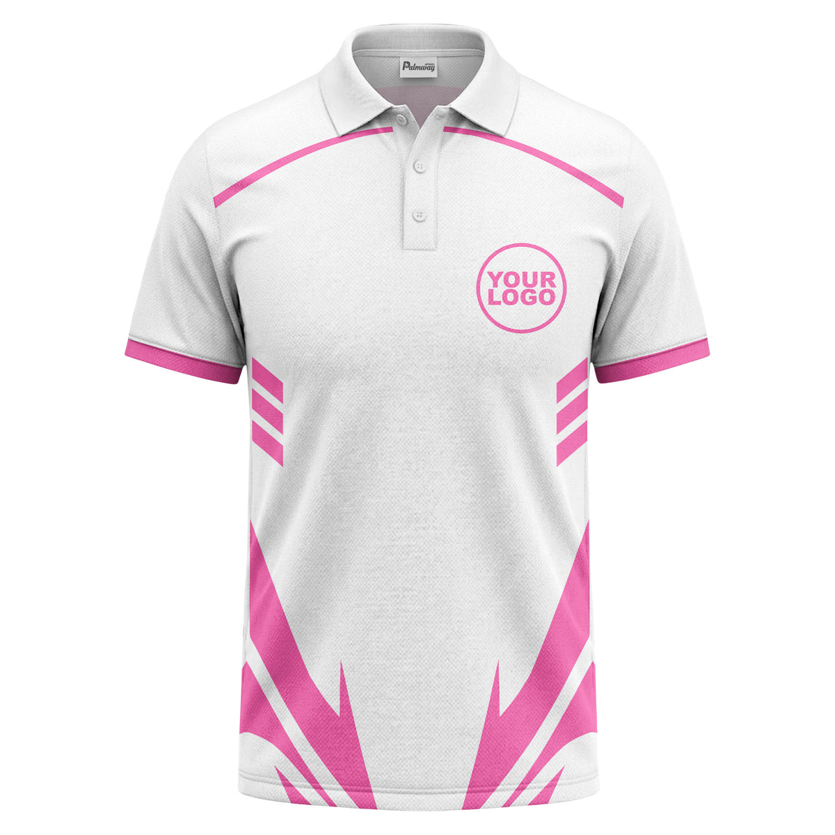 lightning bolt graphic custom logo sporty modern polo shirt