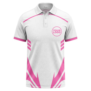 lightning bolt graphic custom logo sporty modern polo shirt