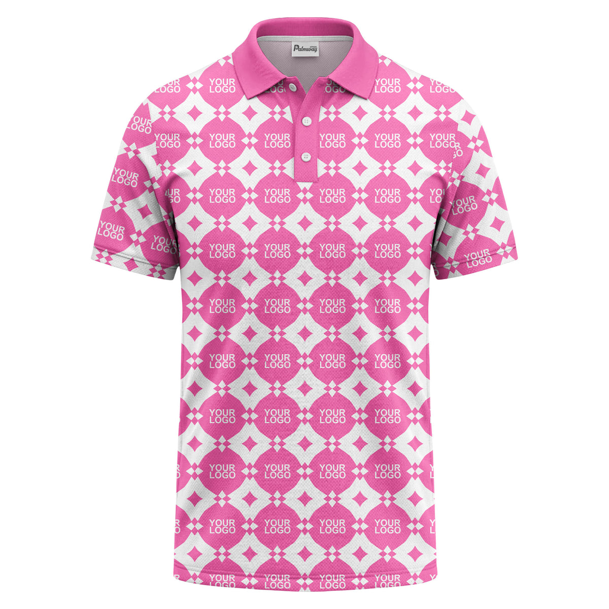 monogrammed gold black diamond repeat luxury polo shirt