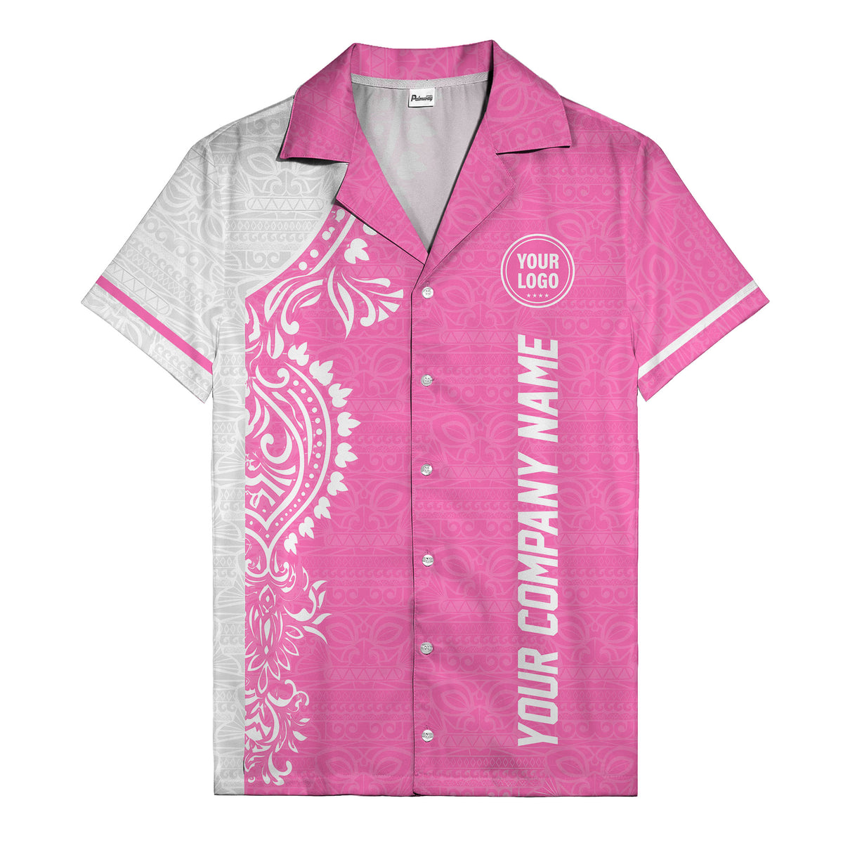 polynesian tribal tattoo motifs black white custom logo hawaiian shirt