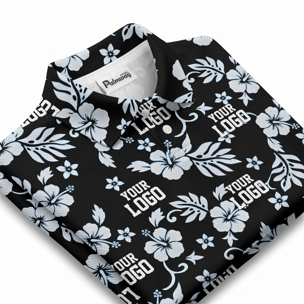 customizable tropical floral flowers leaves polo shirt for vacation vibes