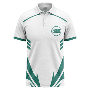 lightning bolt graphic custom logo sporty modern polo shirt