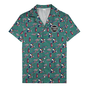 usa bald eagles golf bags fireworks hawaiian shirt for men