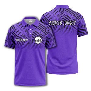 bold geometric stripes customizable polo shirt for men