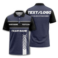 customizable team name chevron stripe polo shirt for men
