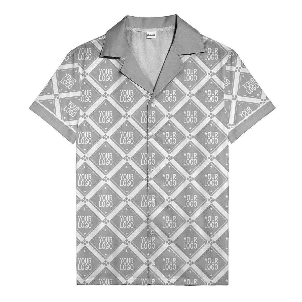 diamond repeat logo geometric hawaiian shirt for men