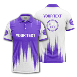 drip paint & abstract line art men's modern polo shirt