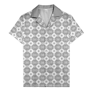 gold mon diamond lattice monogram hawaiian shirt for men