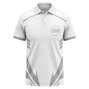 lightning bolt graphic custom logo sporty modern polo shirt