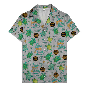 sea turtles & starfish sea you later cartoon hawaiian shirt