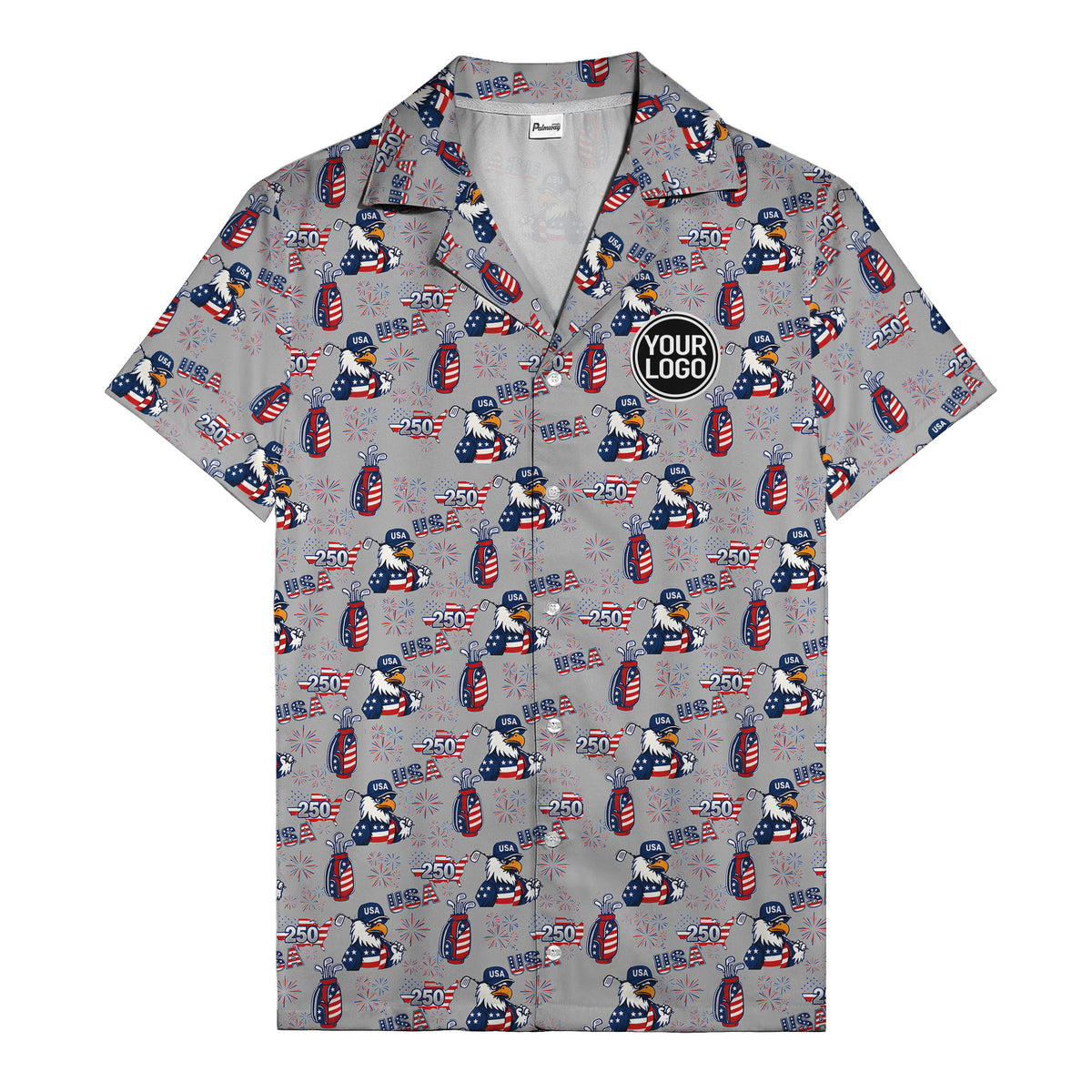 usa bald eagles golf bags fireworks hawaiian shirt for men