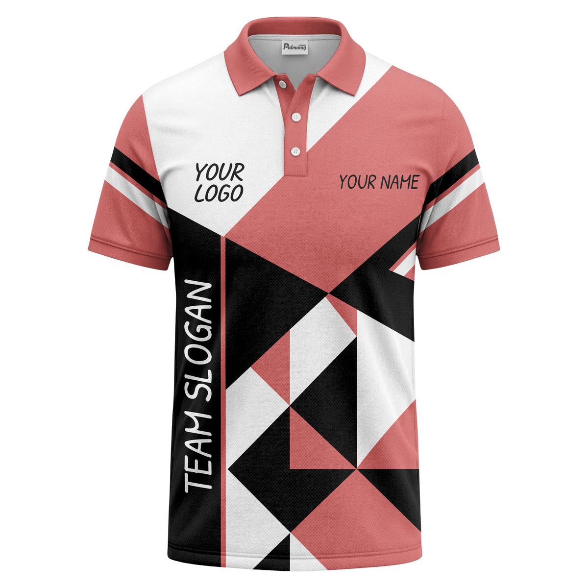 Custom Color Block Polo Shirt – Personalized Logo & Name Team Uniform