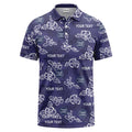 Custom Logo & Text Floral Golf Polo Shirt – Personalized Logo and Text Apparel