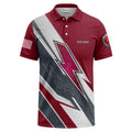 Custom Tech Polo Shirt – Green, Gray & White Lightning Circuit Personalized Logo Polo
