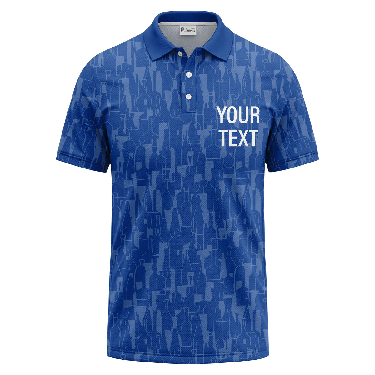 Custom Abstract Pattern Polo Shirt – Personalized Text in Your Choice of Color