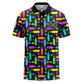 Custom Colorful Wine Bottle Print Polo Shirt – Personalized Logo Party Apparel For Wine Bar Uniform & Wine Club Wear