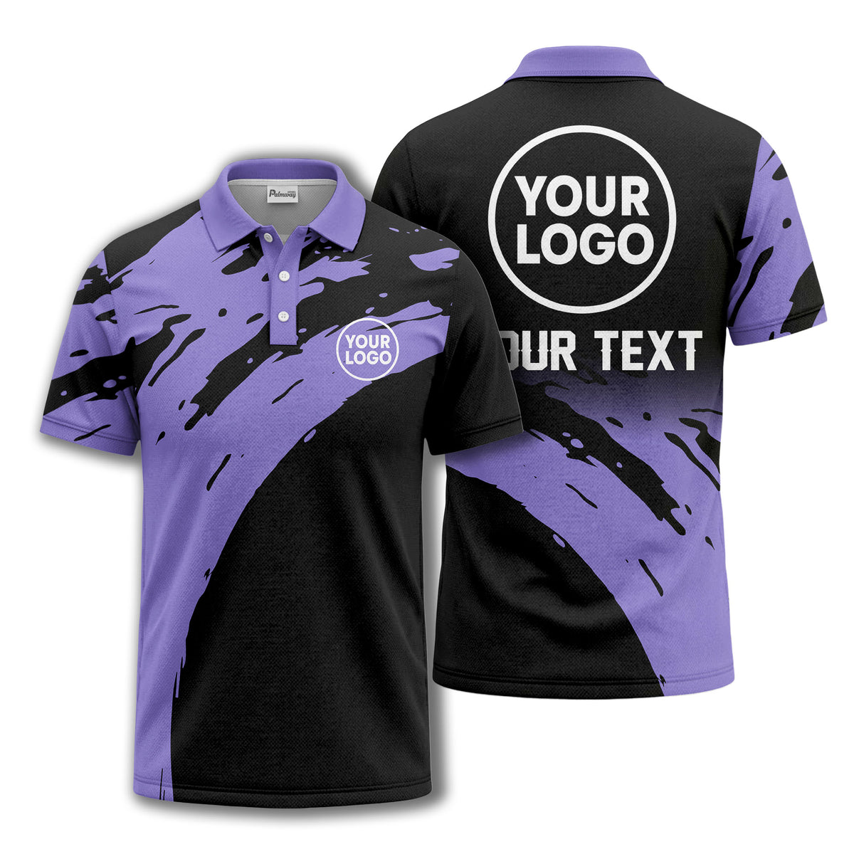 abstract paint splash polo shirt for modern golfers