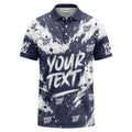 abstract splatter paint with customizable text artistic polo shirt