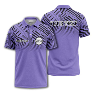 bold geometric stripes customizable polo shirt for men