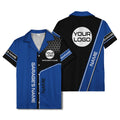 custom logo hexagonal honeycomb automotive hawaiian shirt for men