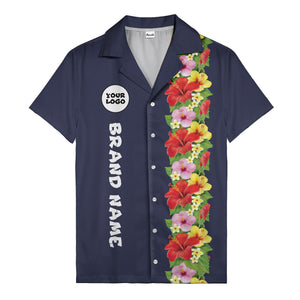Sunset Hibiscus Explosion Tropical Floral Illustrated Hawaiian Shirt For Men