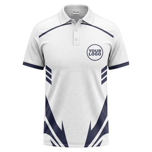 lightning bolt graphic custom logo sporty modern polo shirt