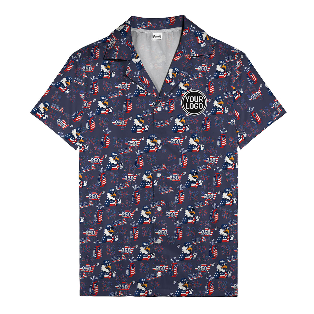 usa bald eagles golf bags fireworks hawaiian shirt for men