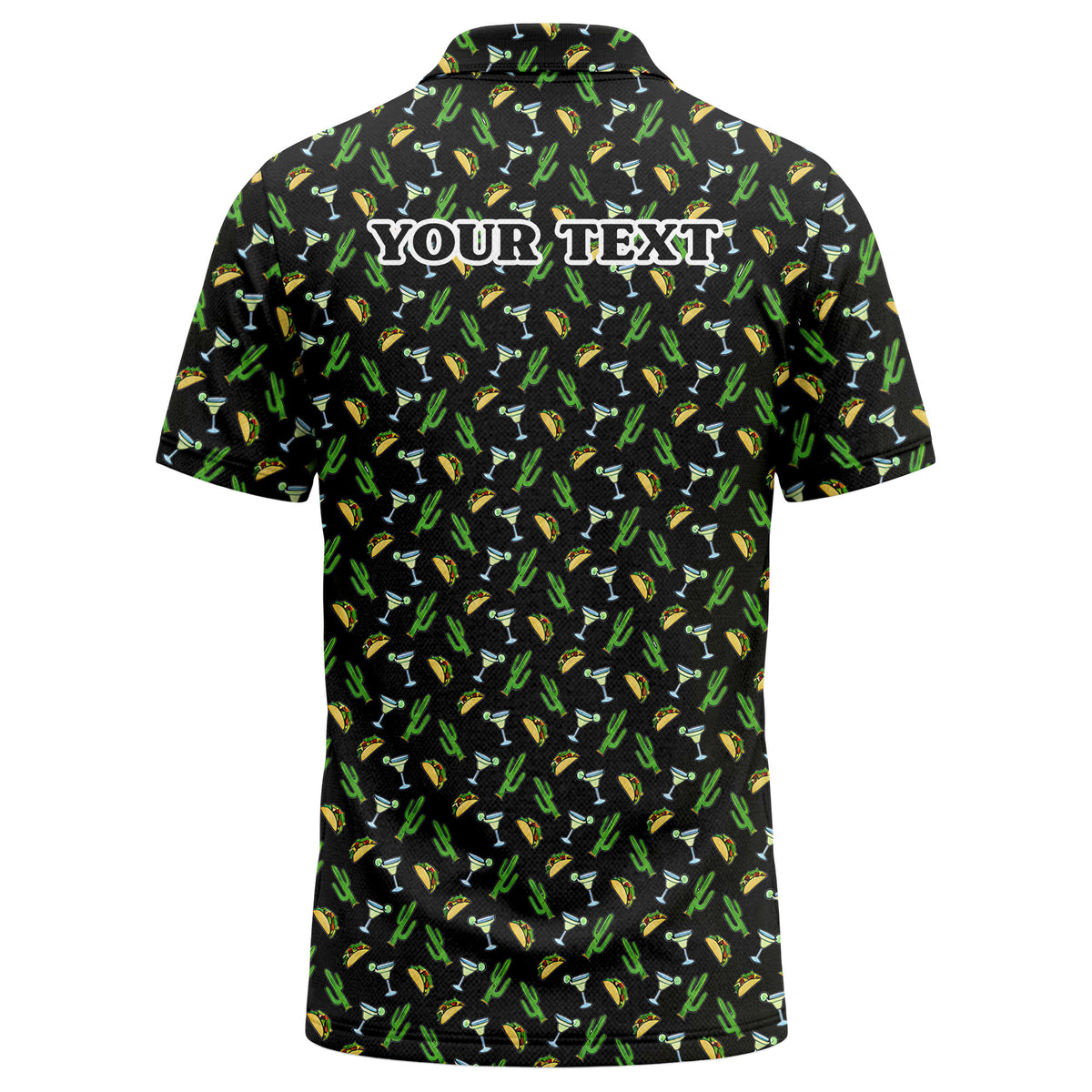 Custom Name & Logo Polo Shirt Team and Business Uniform Multicolor Abstract Pattern