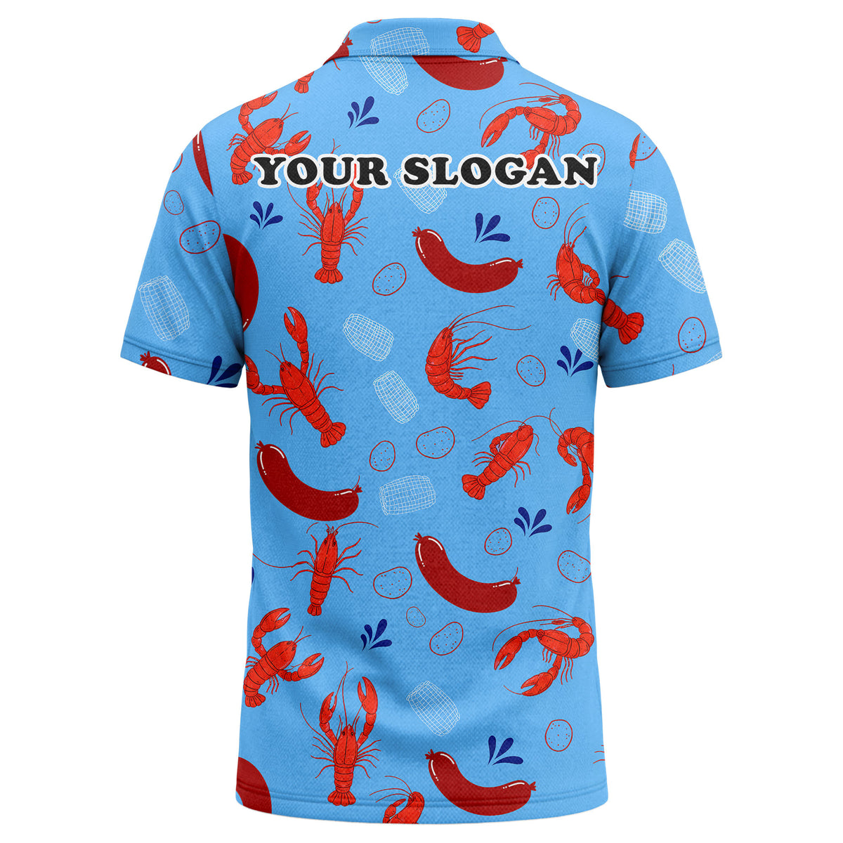 Custom Name & Logo Crawfish Boil Polo Shirt – Seafood Restaurant Team Uniform
