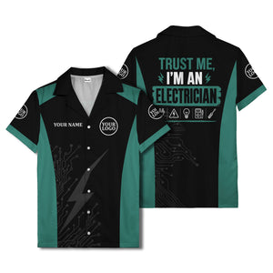 circuit board lightning bolt hawaiian shirt for tech lovers