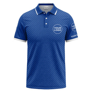 custom logo minimalist polka dot golf polo shirt