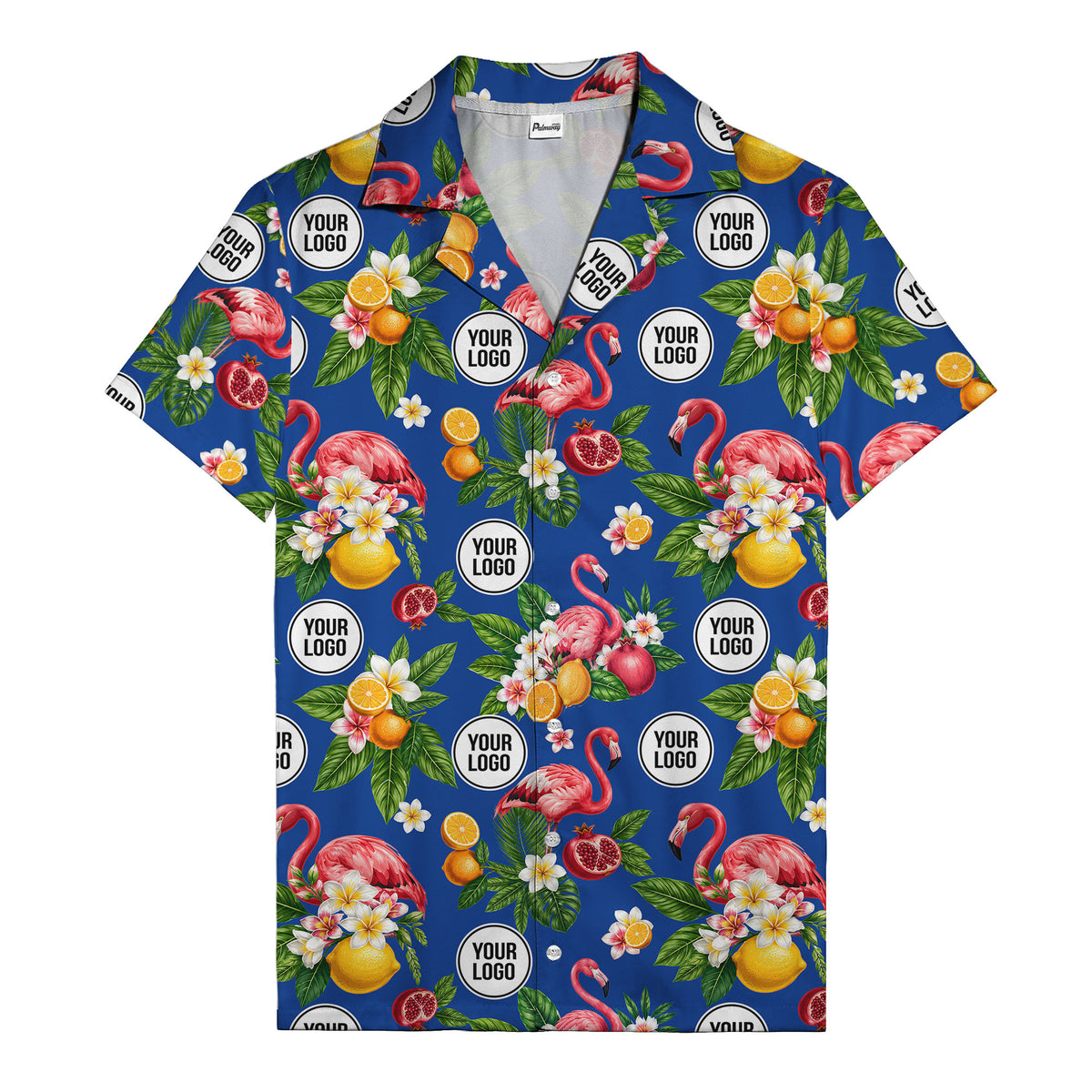 flamingo & pomegranate paradise hawaiian shirt for men