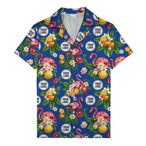 flamingo & pomegranate paradise hawaiian shirt for men