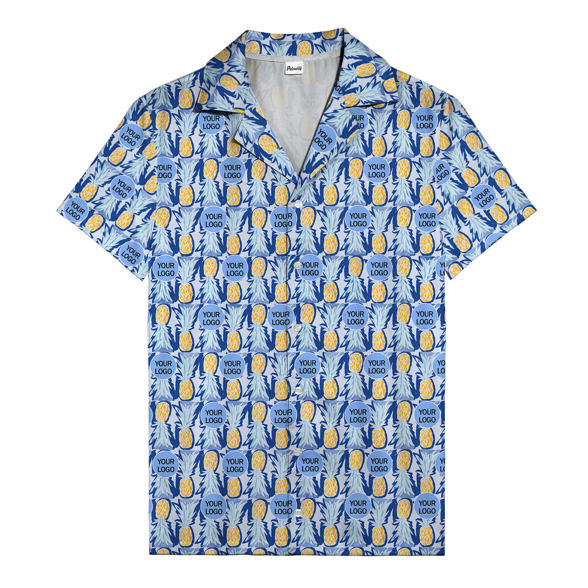 pineapple repeat & custom logo aloha hawaiian shirt
