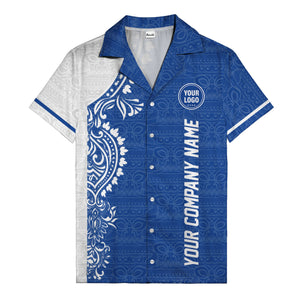 polynesian tribal tattoo motifs black white custom logo hawaiian shirt