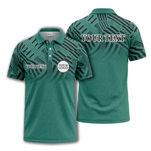 bold geometric stripes customizable polo shirt for men