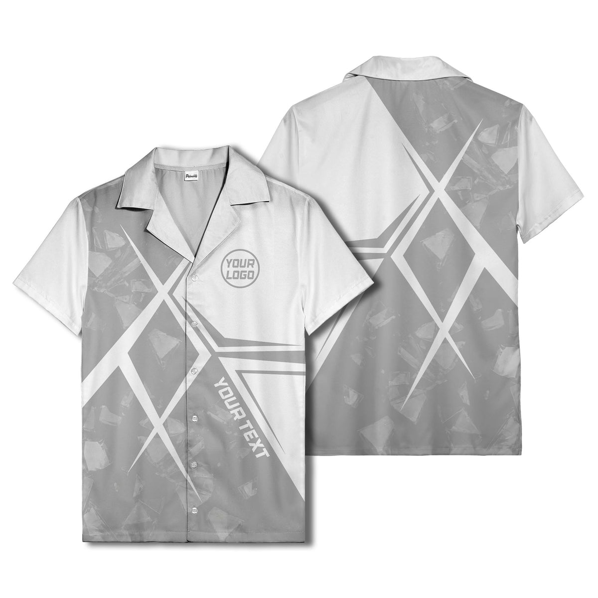 crystal shards & angular lines modern art hawaiian shirt