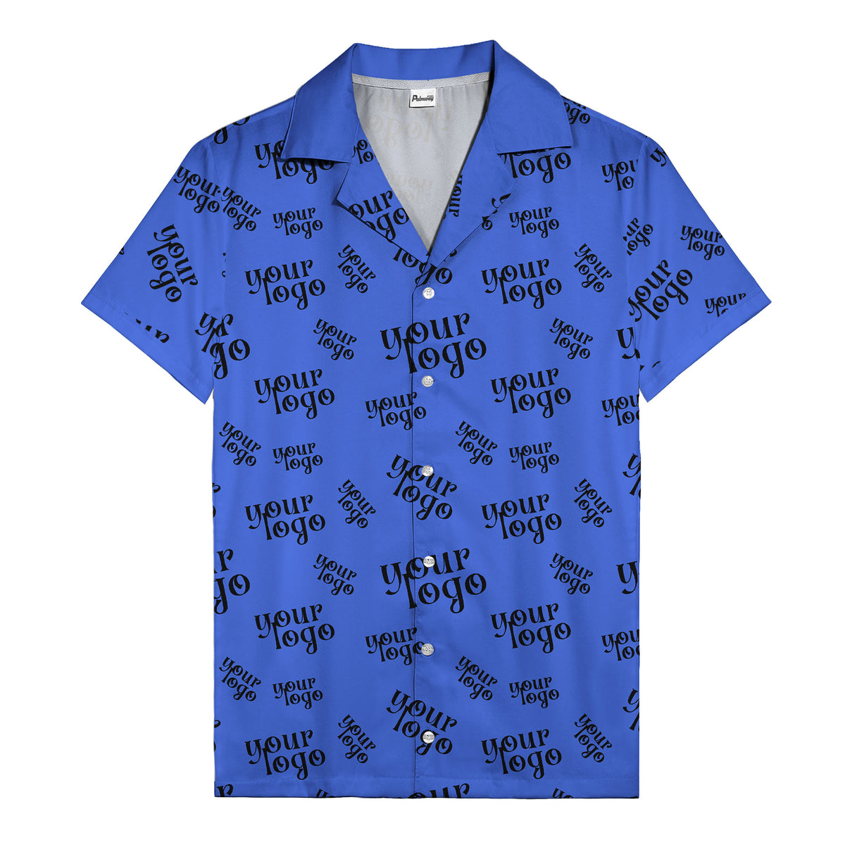 custom logo repeat typography hawaiian shirt for personalized style