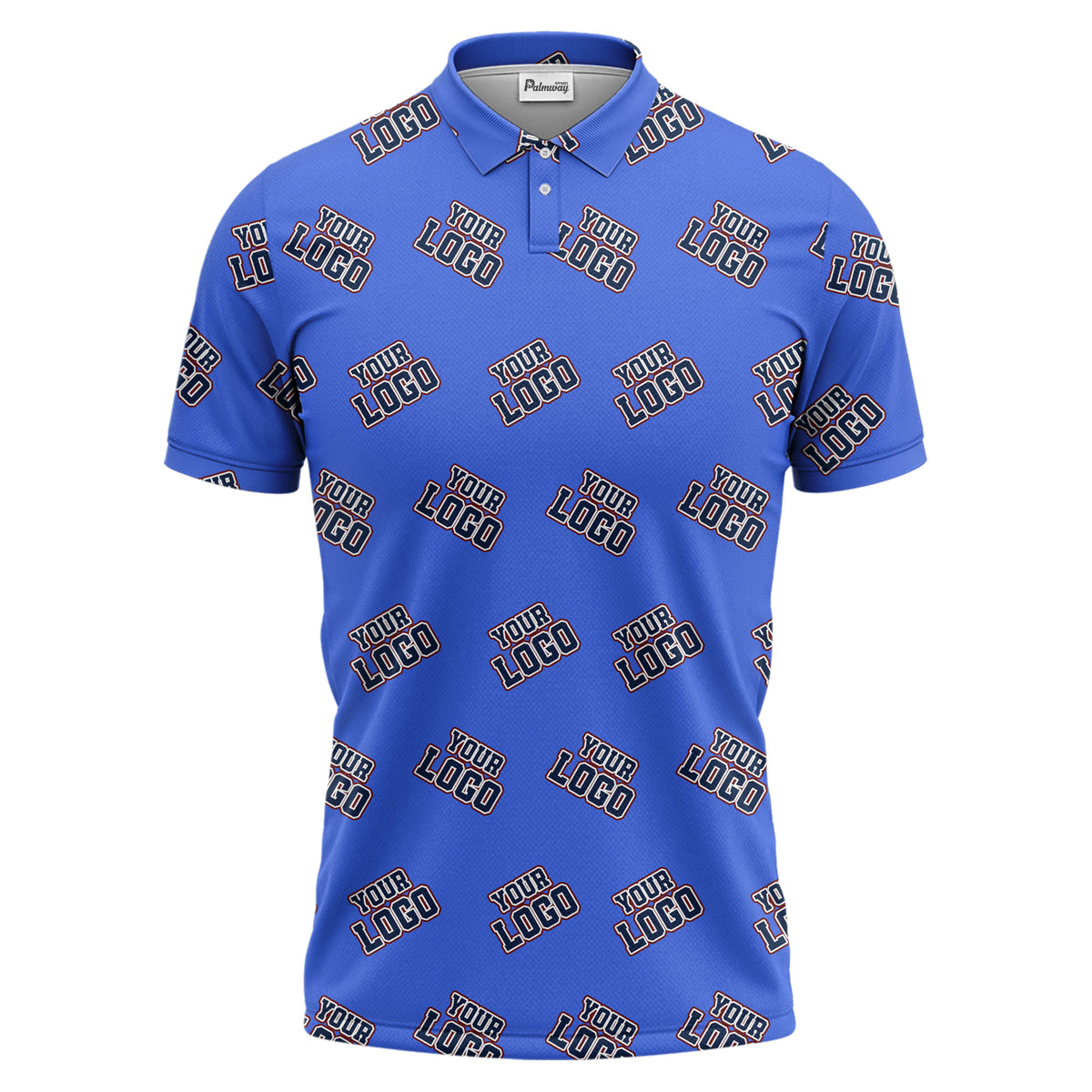 repeating custom logo illustration polo shirt for personalized hawaiian style