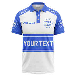 customizable logo & text sport jersey polo shirt for team gear