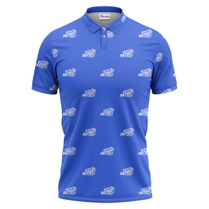 your logo repeat pattern black customizable professional polo shirt